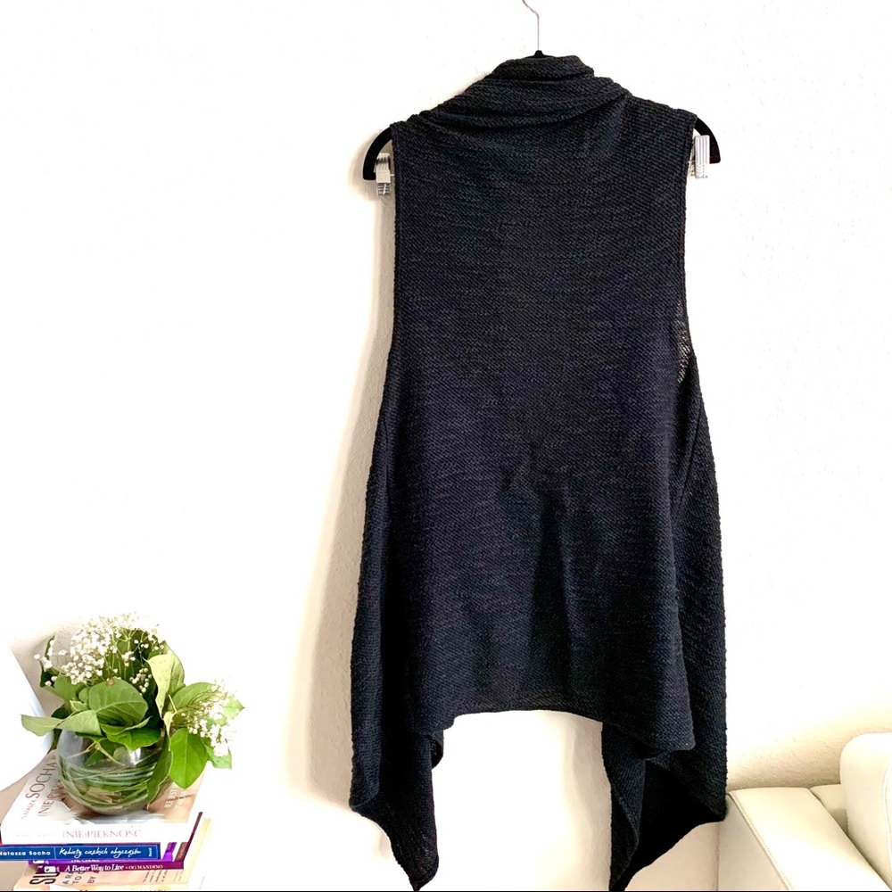 Nemphe black open cardigan, sweater one size - Picture 2 of 6